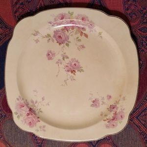 Paden City Pottery Regina Dinner Plate Pink Roses